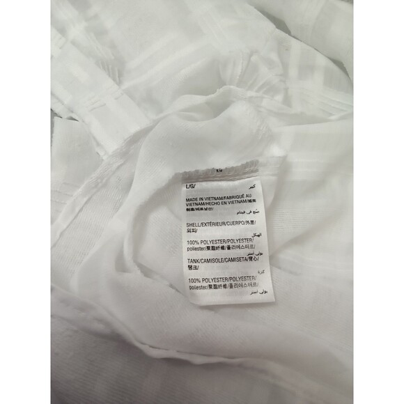 Alfani Women Lg White Short Sleeve V Neck Sheer Blouse - Picture 9 of 11